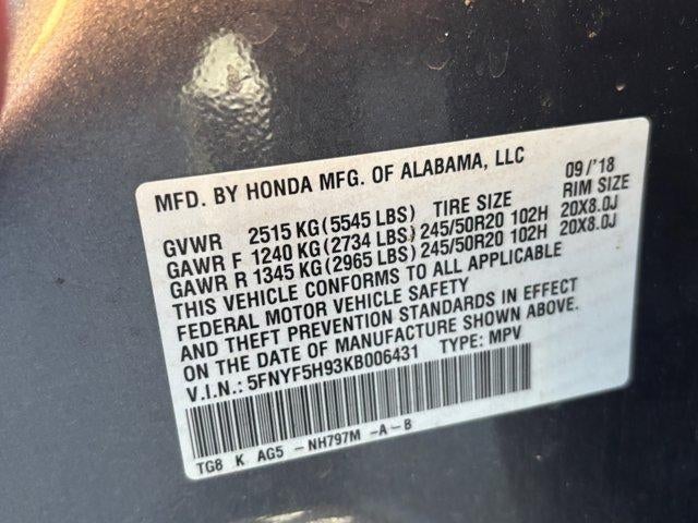 2019 Honda Pilot Touring 8-Passenger