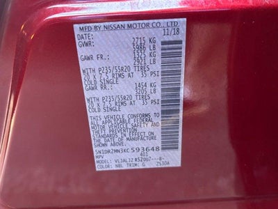 2019 Nissan Pathfinder Platinum