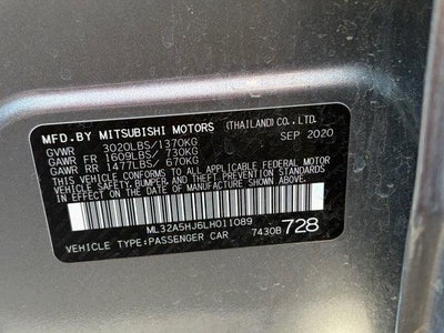 2020 Mitsubishi Mirage LE
