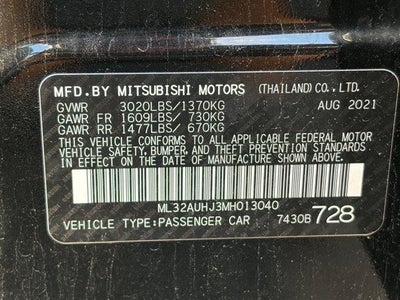 2021 Mitsubishi Mirage ES