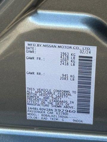 2024 Nissan Altima 2.5 SV