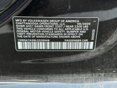 2020 Volkswagen Passat 2.0T SE