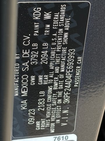 2023 Kia Forte LXS