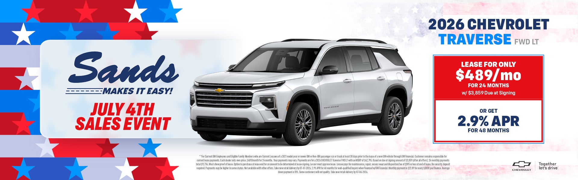 New 2026 Chevrolet Traverse LT 