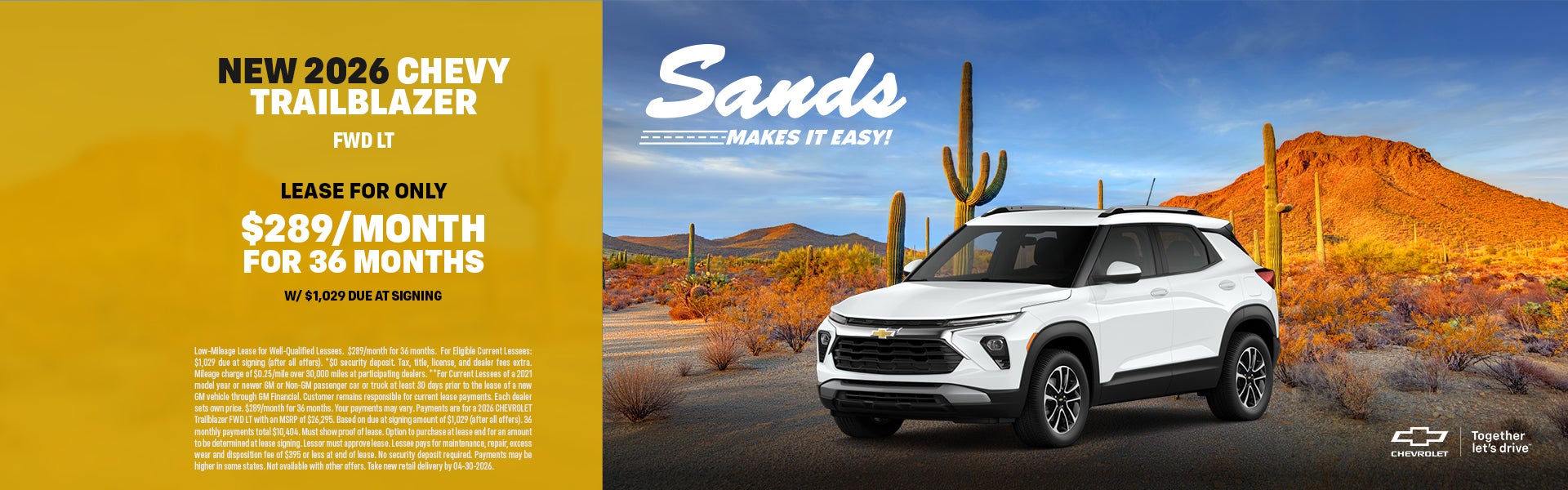 New 2026 Chevrolet Trailblazer