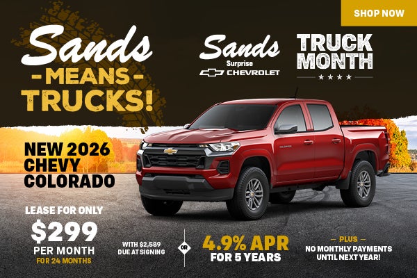 2026 Chevrolet Colorado lease from $299 per month