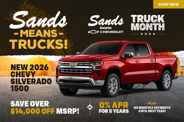 2026 Chevrolet Silverado 1500 with 0% APR for 5 years