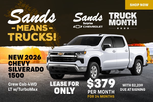 2026 Chevrolet Silverado LT lease from $379 per month