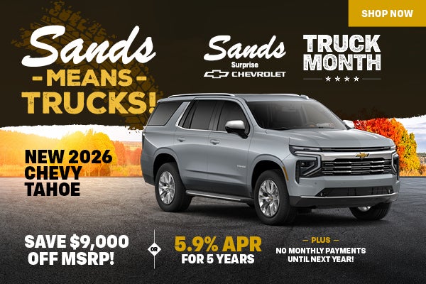 2026 Chevrolet Tahoe save $9,000 off MSRP