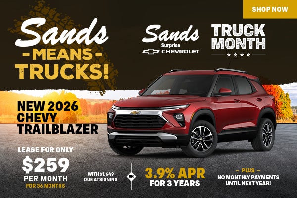 2026 Chevrolet Trailblazer lease from $259 per month