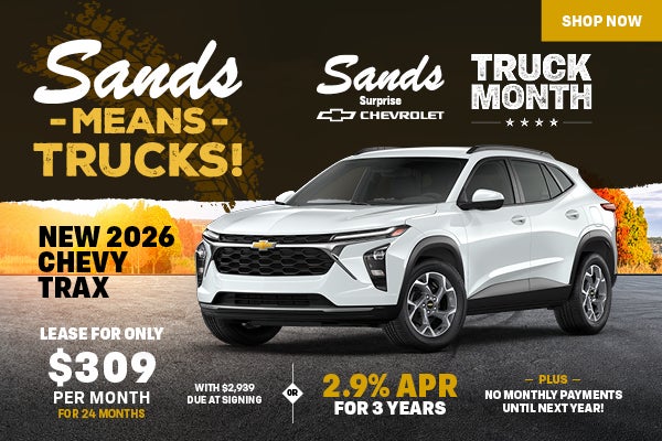 2026 Chevrolet Trax lease from $309 per month