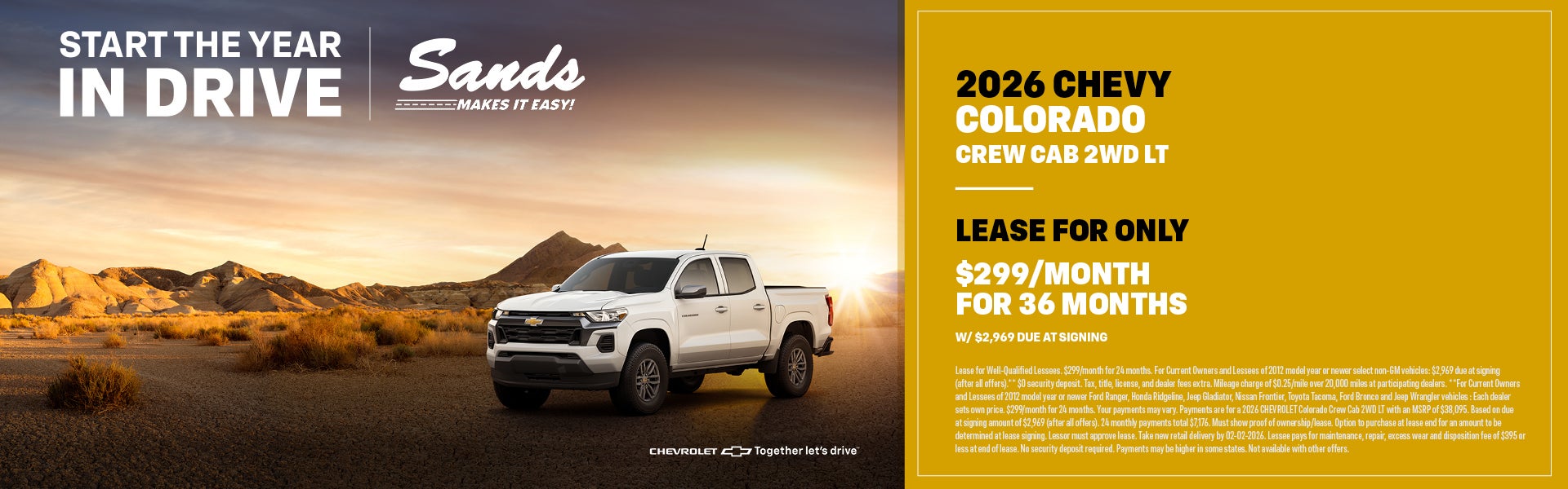 2026 Chevrolet Colorado Lease Special