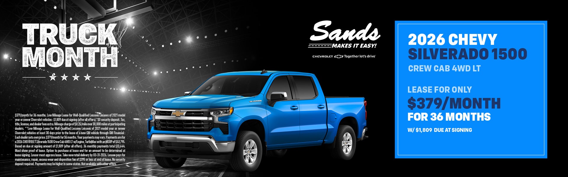 2026 Chevrolet Silverado 1500 Lease Special