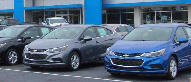 used-cars in front of dealership