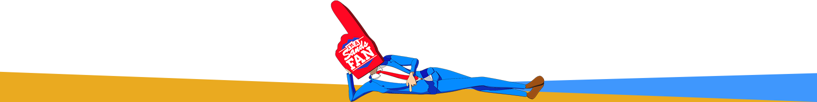 Sell 2 Sands guy with stadium game day hand