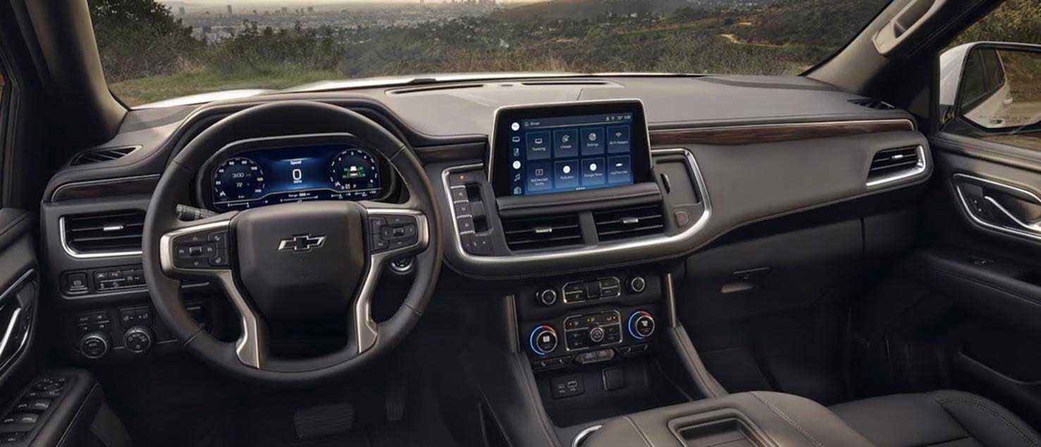 2025 Chevrolet Tahoe interior dashboard looking forward out window